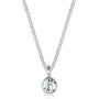 ELLI BY JULIE & GRACE Sterling Silver Swarovski Crystal Solitaire Pendant Necklace, 925 Sterling Silver Necklace for Women, Silver Chains for Women, Length 17.7 inch, Jewelry for Women
