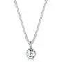 ELLI BY JULIE & GRACE Sterling Silver Swarovski Crystal Solitaire Pendant Necklace, 925 Sterling Silver Necklace for Women, Silver Chains for Women, Length 17.7 inch, Jewelry for Women