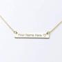 Customizable Your Name Bar Necklace Gift - Custom Jewelry Plated in 16k Rose Gold - Personalized Engraved Accessories for Wedding, Birthday, Graduation, Mothers Day, Christmas - With Present Box