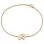FANCIME White/Yellow/Rose Gold Plated 925 Sterling Silver Cute Cable Link Chain Dainty Delicate Elephant Bracelet Jewelry For Women Girls, 15 + 3cm