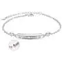 Sterling Silver Forever in My Heart CZ Cremation Urn Locket Memorial Ashes Holder Bangle Urn Keepsake Bracelet 7+2''