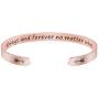 MEMGIFT Rose Gold Bracelets for Women Inspirational Cuff Bagnle Stainless Steel Jewelry Christmas Birthday Gifts for Her Funny Secret Message