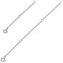 925 Sterling Silver Necklace Extenders Adjustable Extension Chain for Necklace Bracelet Anklet 2 pcs