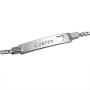 MyNameNecklace Womens Personalized Signature ID Bracelet with Heart - Sterling Silver with Engraving Custom Engraved Jewelry for Her