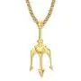 FAANCU Poseidon God of The Sea Trident Necklace Stainless Steel Pendant for Men Hip Hop Jewelry