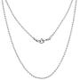 Silvadore 2mm Ball Mens Necklace - Silver Chain Stainless Steel Jewelry - Bead Neck Link Chains for Men Man Women Boys Male Military Dog Tag Pendant - 18'' to 36''