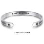 UNY Jewelry Inspirational Quote Fate Whispers to The Warrior You Cant Withstand The Storm. I Am The Storm