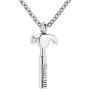 CoolJewelry Locket Hammer Keepsake Stainless Steel Pendant for Ashes Cremation Memorial Jewelry