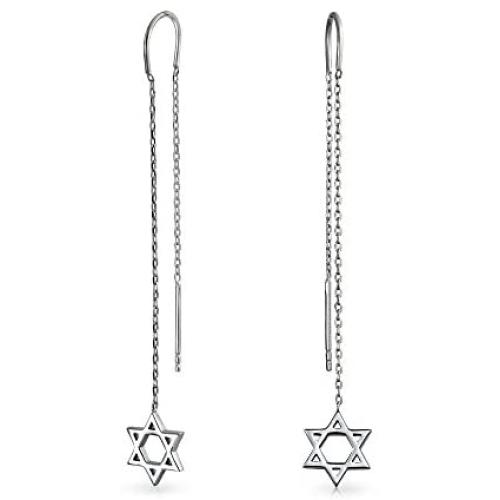 Amulet Talisman Hamsa Hand Of God Symbol Spiritual Thin Long Chain Threader Earrings For Women Teen .925 Sterling Silver U Stabilizer Amulet Talisman Hamsa Hand Of God Symbol Spiritual Thin Long Chain Threader Earrings For Women Teen .925 Sterling Silver U Stabilizer