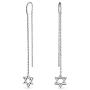 Amulet Talisman Hamsa Hand Of God Symbol Spiritual Thin Long Chain Threader Earrings For Women Teen .925 Sterling Silver U Stabilizer Amulet Talisman Hamsa Hand Of God Symbol Spiritual Thin Long Chain Threader Earrings For Women Teen .925 Sterling Silver U Stabilizer