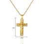Cross Necklaces for Women Men,Iced Out Stainless Steel Jesus Necklaces Christian Catholic Gold Pendant, 20-24 Inches Chain