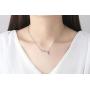 QIAN0813 Love Red Wine Winebottle Pendant Necklace for Woman Cubic Zirconia Heart Unique Design Jewelry