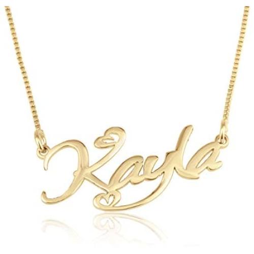 Beleco Jewelry Personalized Name Necklace, Special Heart Font Necklace For Women, Teens And Girlfriend, Jewelry For Couples, Customized Love Pendant, Forever Yours Necklace, Perfect Present For Anniversary