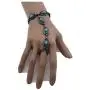 TFJ Women Fashion Jewelry Hand Chain Metal Bracelet Slave Ring Turquoise Blue Ethnic Antique Silver TFJ Women Fashion Jewelry Hand Chain Metal Bracelet Slave Ring Turquoise Blue Ethnic Antique Silver