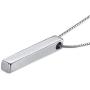Funcok Personalized Stainless Steel Name Engraved 3D Bar Pendant Necklaces Jewelry Gifts