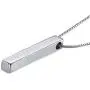 Funcok Personalized Stainless Steel Name Engraved 3D Bar Pendant Necklaces Jewelry Gifts