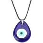 Evil Eye Pendant Necklace Glass Leather Rope Chain Turkish Protact Lucky Necklace for Women Men Evil Eye Pendant Necklace Glass Leather Rope Chain Turkish Protact Lucky Necklace for Women Men