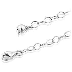 Sea of Ice 3 Pieces Set Sterling Silver Extenders Chain for Necklace Bracelet Anklet, 1'' 2'' and 4''