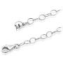 Sea of Ice 3 Pieces Set Sterling Silver Extenders Chain for Necklace Bracelet Anklet, 1'' 2'' and 4''