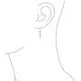 Delicate Three Colorful Pastel Crystal Pink Green Multi Color Dangle Long Chain Butterfly Threader Earrings For Women Teens Stabilizing U Wire 18K Gold Plated