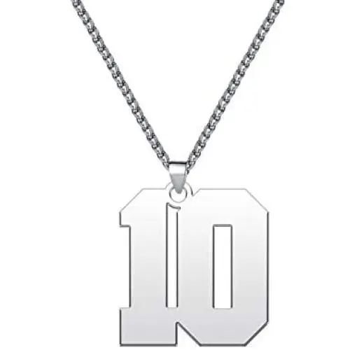 YSAHan Personalized Jersey Number Necklace Customize Lucky Number Stainless Steel Pendant Sports Fan Gift for Men Boys YSAHan Personalized Jersey Number Necklace Customize Lucky Number Stainless Steel Pendant Sports Fan Gift for Men Boys