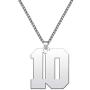 YSAHan Personalized Jersey Number Necklace Customize Lucky Number Stainless Steel Pendant Sports Fan Gift for Men Boys
