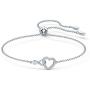 SWAROVSKI Womens Infinity Heart Jewelry Collection, Rhodium Finish, Mixed Metal Finish, Clear Crystals