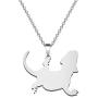 BEKECH Bearded Dragons Necklace Lizard Gift Gecko Lizard Charm Pendant Necklace Animal Lizard Jewelry Gift for Bearded Dragon Mom Pet Lizard Lover Reptile Gift