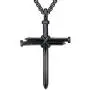 LineAve Mens Stainless Steel Nail and Rope Cross Pendant Necklace LineAve Mens Stainless Steel Nail and Rope Cross Pendant Necklace