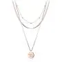 Daesar Stainless Steel Necklace for Women Circle Gold Tag Mecklace 3 Layers Clavicle Chain Necklace Rose Gold Birthday Gift Daesar Stainless Steel Necklace for Women Circle Gold Tag Mecklace 3 Layers Clavicle Chain Necklace Rose Gold Birthday Gift