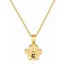 ERPELS Dog Mom Necklace for Women Dainty Gold Initial Letter Paw Print Necklace Pet Dog Mom Gifts for Dog Lovers