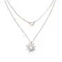 Jovono Boho Multilayered Opal Pendant Necklaces Sun Flower Pendant Chain Jewelry for Women and Girls (Silver) Jovono Boho Multilayered Opal Pendant Necklaces Sun Flower Pendant Chain Jewelry for Women and Girls (Silver)