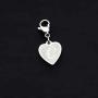 FAADBUK Initial Letter A-Z Alphabet Heart Charm for Bracelet Necklace Keychain Initial Stainless steel Clasp Clip on Charm