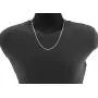 Nuragold 14k White Gold 3mm Solid Cuban Link Chain Curb Pendant Necklace, Mens Womens Lobster Lock 16'' 18'' 20'' 22'' 24'' 26'' 28'' 30'' Nuragold 14k White Gold 3mm Solid Cuban Link Chain Curb Pendant Necklace, Mens Womens Lobster Lock 16'' 18'' 20'' 22'' 24'' 26'' 28'' 30''