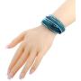 SWAROVSKI Slake Teal 2 in 1 Suede Wrap Bracelet 5043496-M- Medium