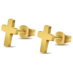 Stainless Steel Mini Cross Stud Earrings for Men Women Ear Piercing Jewelry Earrings