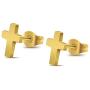 Stainless Steel Mini Cross Stud Earrings for Men Women Ear Piercing Jewelry Earrings