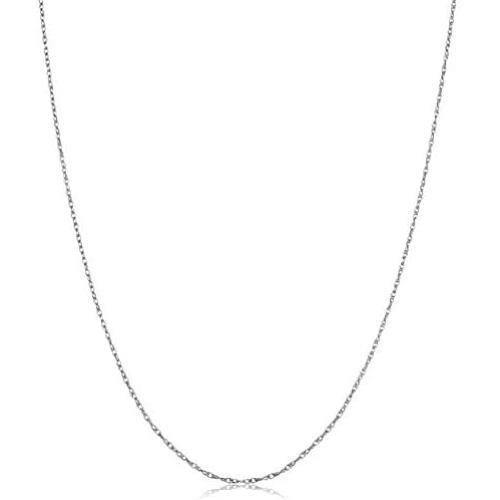 Kooljewelry Platinum 950 Light Rope Chain Necklace (0.9 mm)