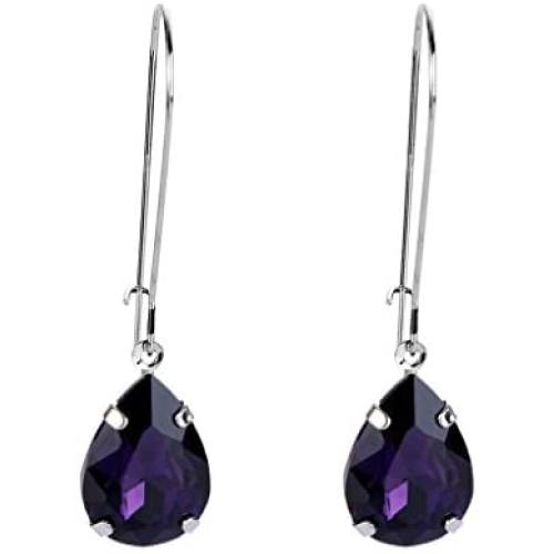 EVER FAITH Womens Austrian Crystal Elegant Teardrop Hook Dangle Earrings