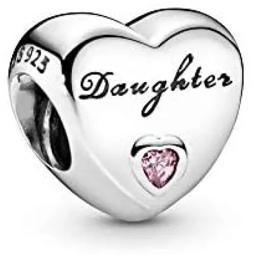 Pandora Jewelry Daughters Love Cubic Zirconia Charm in Sterling Silver Pandora Jewelry Daughters Love Cubic Zirconia Charm in Sterling Silver