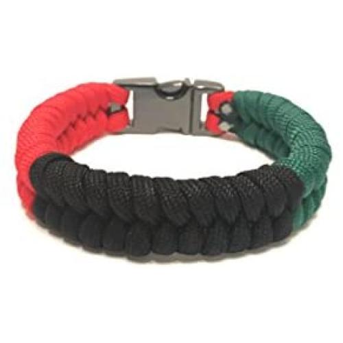 African American Flag Mens & Women Paracord Survival Bracelet Jewelry