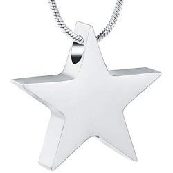 zeqingjw Cremation Jewelry for Ashes Star Ashes Neckalce Memorial Urn Pendant for Human Pet Keepsake Jewelry for Women Men