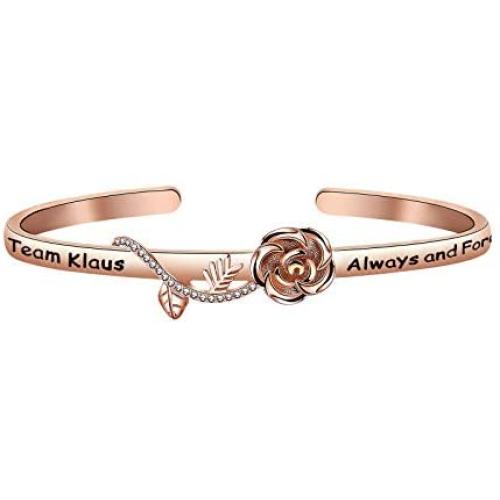 HOLLP The Originals Jewelry Vampire Girl Rose Bracelet Team Klaus Always and Forever Bracelet Gift for TV Fans