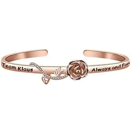 HOLLP The Originals Jewelry Vampire Girl Rose Bracelet Team Klaus Always and Forever Bracelet Gift for TV Fans HOLLP The Originals Jewelry Vampire Girl Rose Bracelet Team Klaus Always and Forever Bracelet Gift for TV Fans