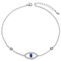 DAOCHONG Anklet for Women S925 Sterling Silver Adjustable Foot Chain Ankle Bracelet Anklets Jewelry