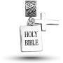 SBI Jewelry Cross Bible Charm for Bracelets Engraved Book Dangle Charm Gift for Women Girls Birthday