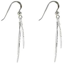 Les Poulettes Jewels - Sterling Silver Earrings Two Feathers