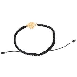St Benedict Goldtone Medal String Macrame Bracelet, Assorted Colors