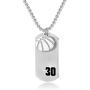 VI.SPORT Basketball Sport Player Number 30 Necklace Dog Tag Pendant Inspiring Jewelry You are Brave