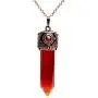 Bivei Retro Antique Brass Chakra Necklace Hexagonal Prism Gemstone Quartz Crystal Stone Healing Pendant Bivei Retro Antique Brass Chakra Necklace Hexagonal Prism Gemstone Quartz Crystal Stone Healing Pendant